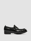 CALIXTE 085 - Black Leather Penny Loafers - thumb image 1,side view