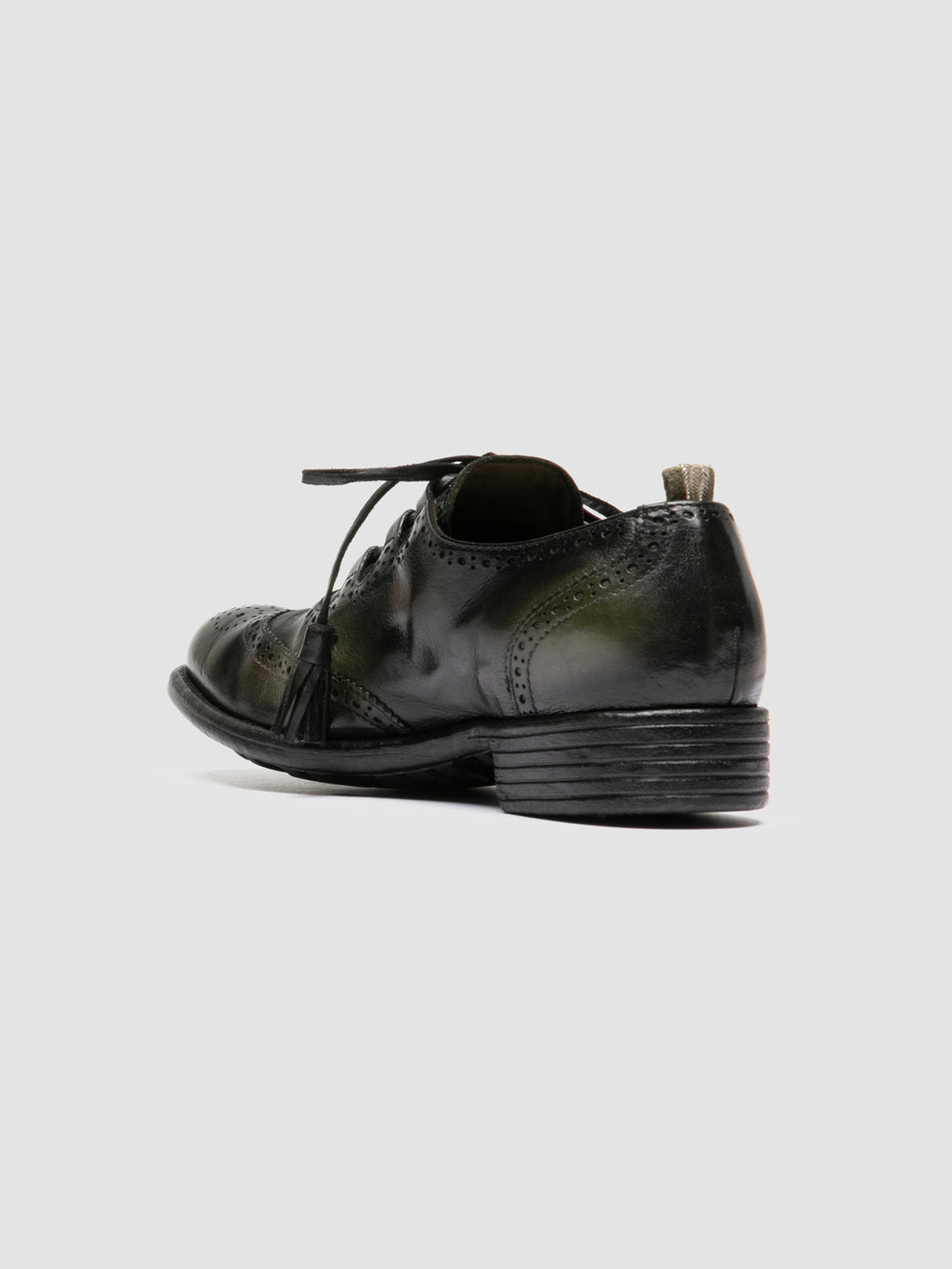 CALIXTE 087 - Scarpe Oxford in Pelle Verde - image 4,side view