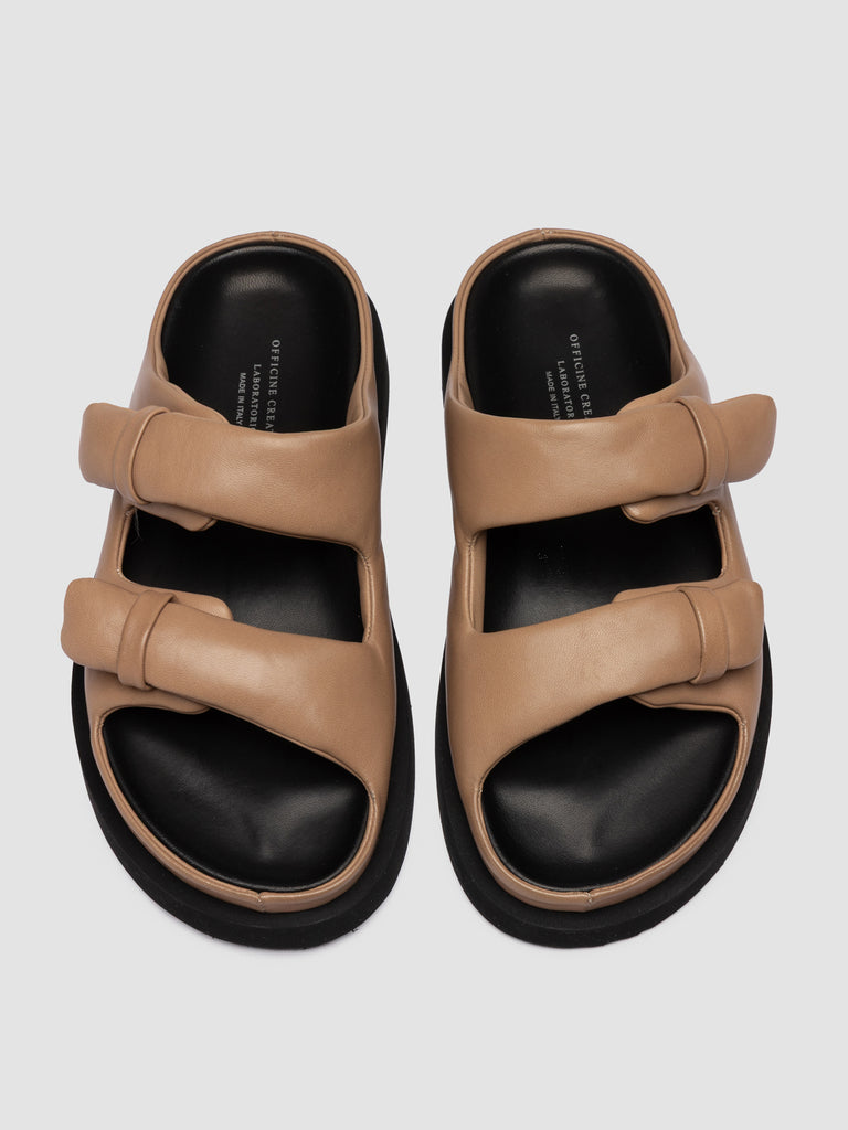 CHORA 101 – Sandali in Pelle Color Tortora