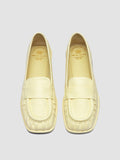 CLOVER 002 - Yellow Leather Penny Loafers - thumb image 2,side view