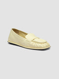 CLOVER 002 - Yellow Leather Penny Loafers - thumb image 3,side view