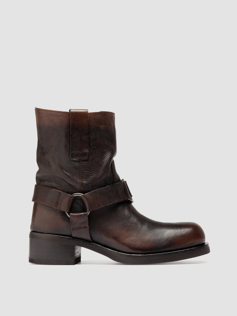 DANA 003 - Brown Leather Pull-On Boots
