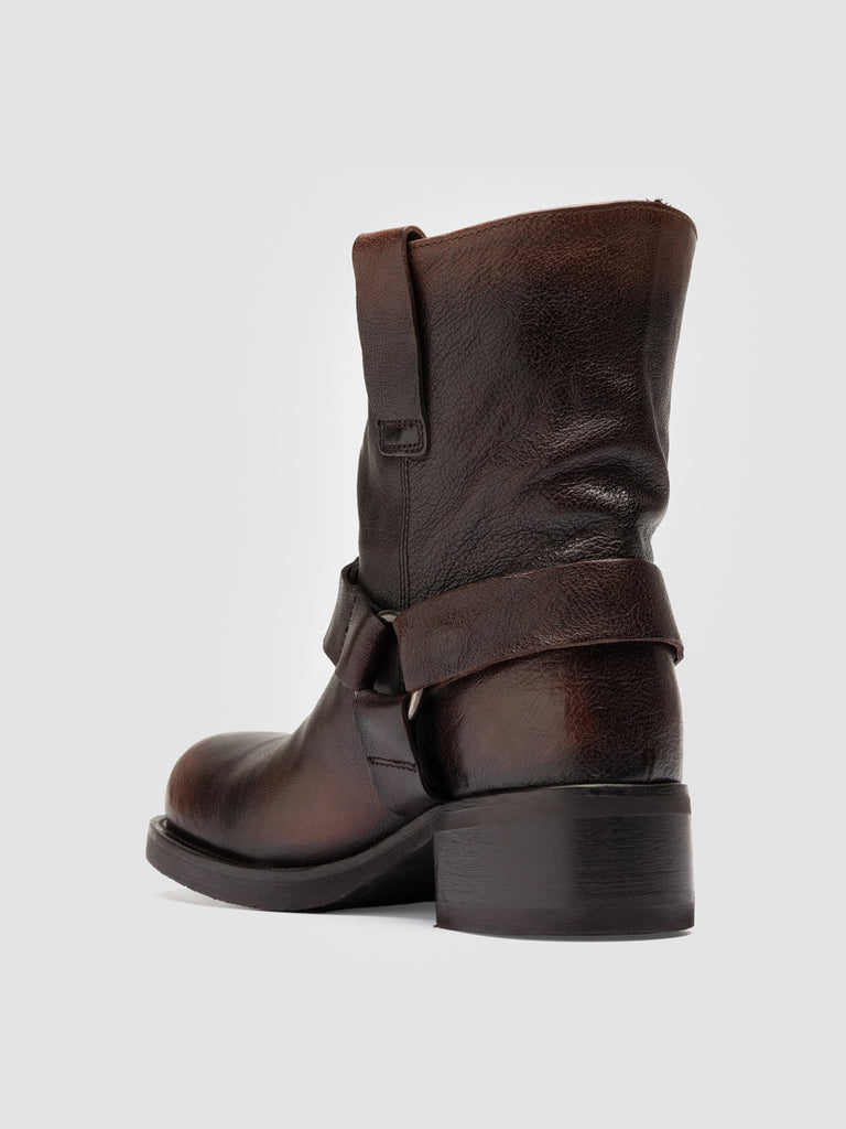 DANA 003 - Brown Leather Pull-On Boots