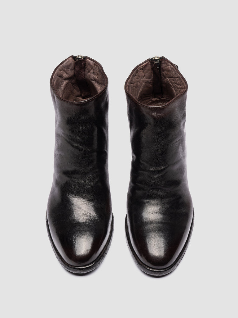 DELICE 001 - Black Leather Zipped Boots