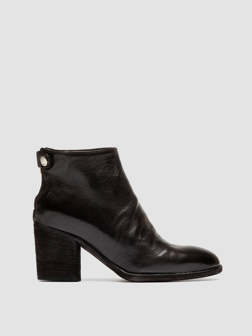 DELICE 001 - Brown Leather Zipped Boots - image 1,side view