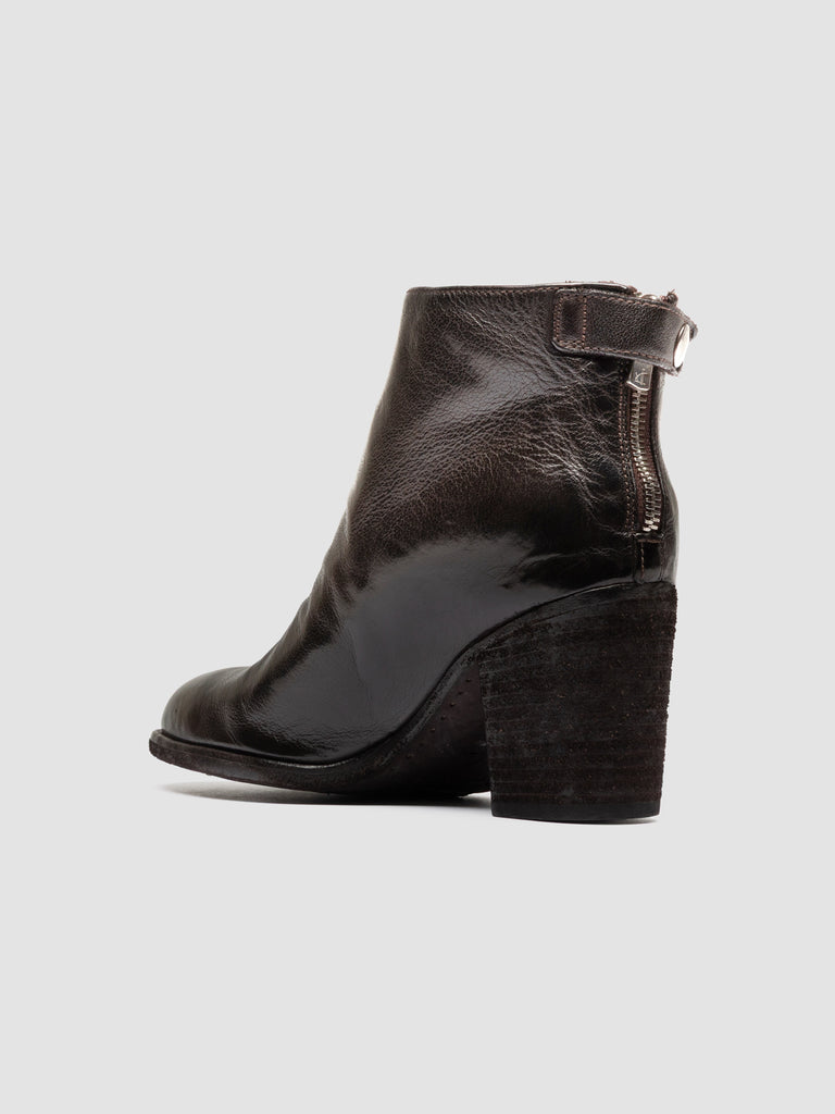 DELICE 001 - Brown Leather Zipped Boots