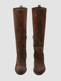 DELICE 004 - Brown Suede Zip Boots - thumb image 2,side view