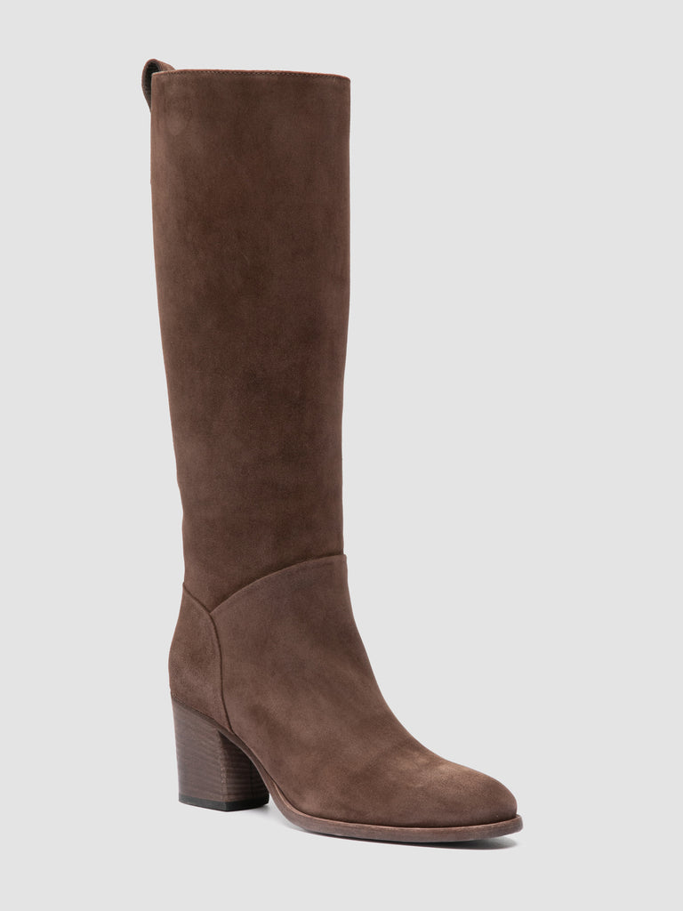 DELICE 004 - Brown Suede Zip Boots