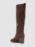 DELICE 004 - Brown Suede Zip Boots - thumb image 4,side view