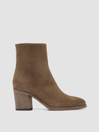 DELICE 005 - Stivali con Zip in Pelle Scamosciata Marrone