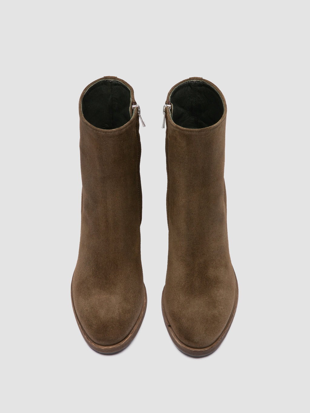 DELICE 005 - Brown Suede Zip Boots - image 2,side view