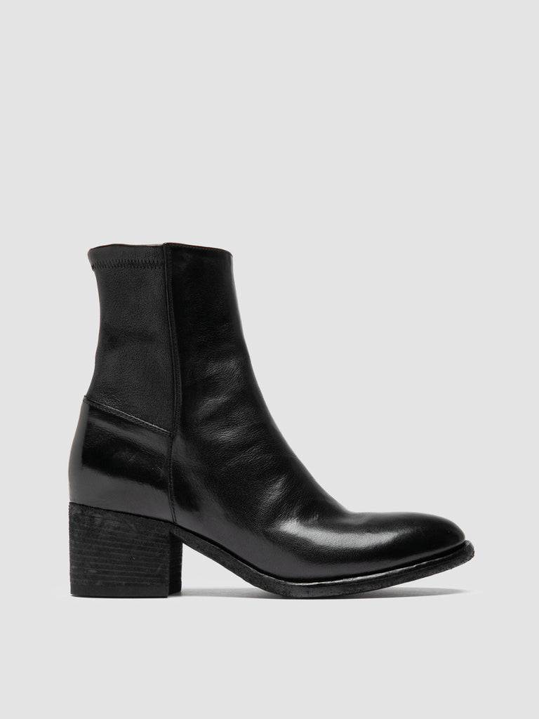DENNER 127 - Black Leather Zipped Boots
