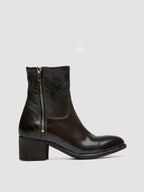DENNER 129 - Stivaletti con Zip in Pelle Grigia