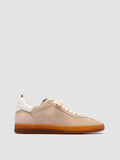 DESTINY 101 - Beige Leather and Suede Sneakers - thumb image 1,side view