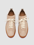 DESTINY 101 - Beige Leather and Suede Sneakers - thumb image 2,side view