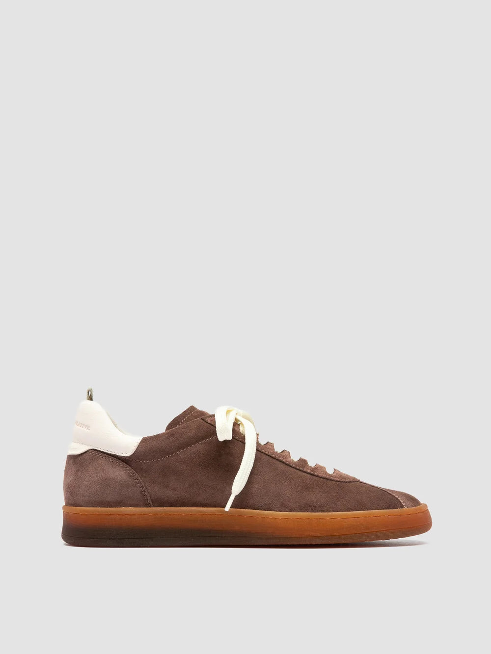 GINNASIO 101 - Sneaker in Pelle e Pelle Scamosciata Marrone - image 1,side view