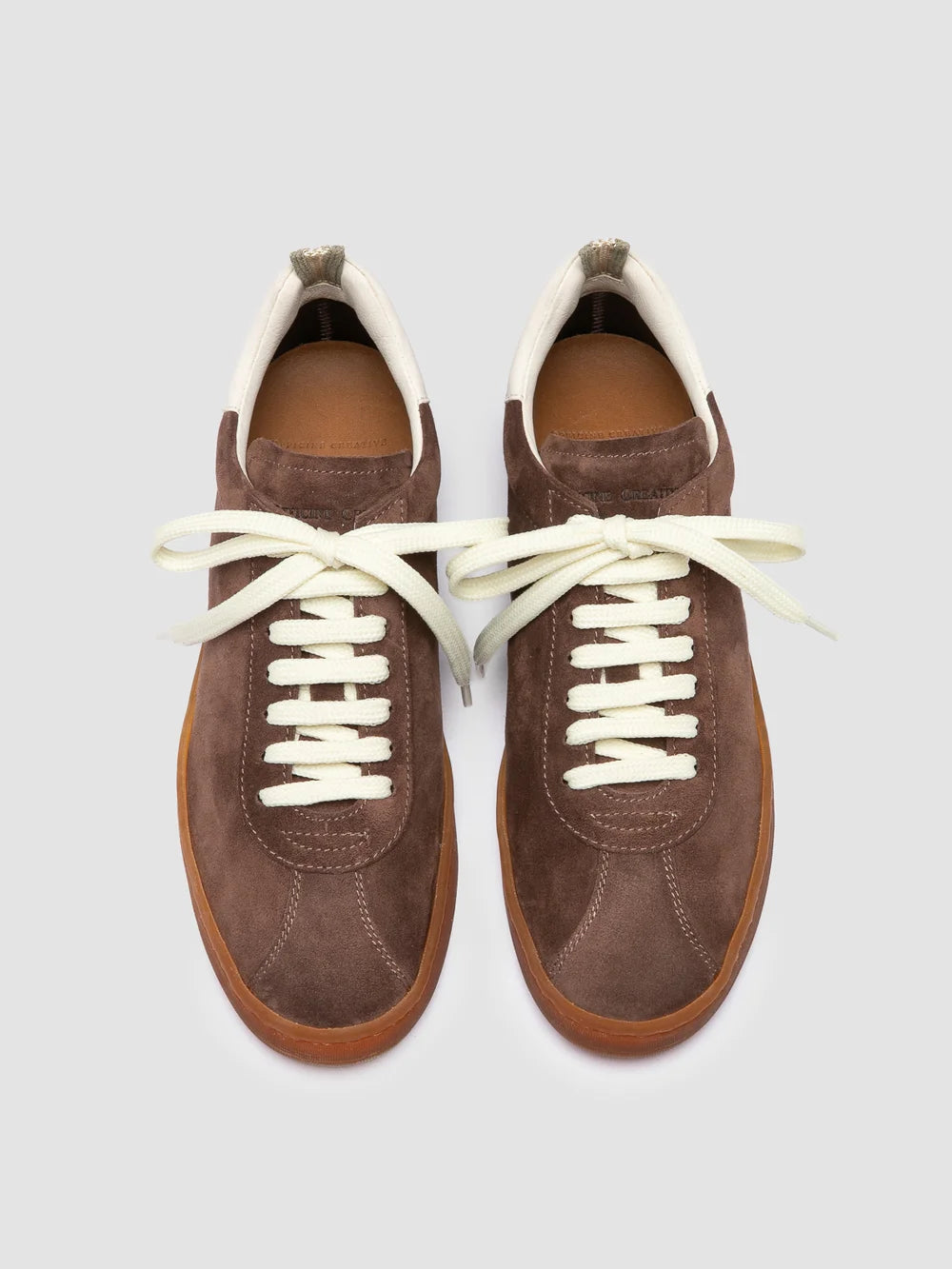 GINNASIO 101 - Sneaker in Pelle e Pelle Scamosciata Marrone - image 2,side view