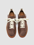GINNASIO 101 - Sneaker in Pelle e Pelle Scamosciata Marrone - thumb image 2,side view