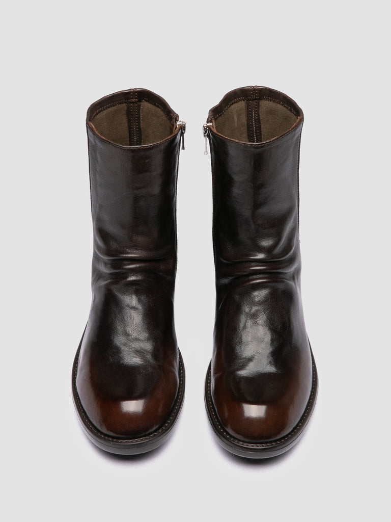 DIARY 115 - Brown Stretch Leather Boots