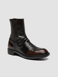 DIARY 115 - Brown Stretch Leather Boots - thumb image 3,side view