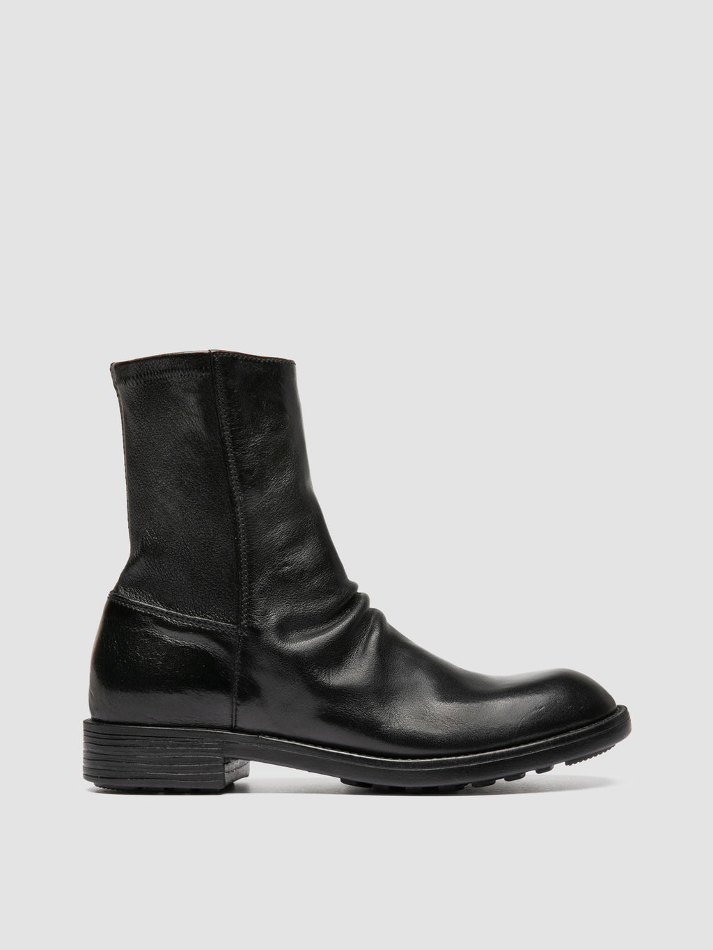 DIARY 115 - Black Stretch Leather Boots - image 1,side view