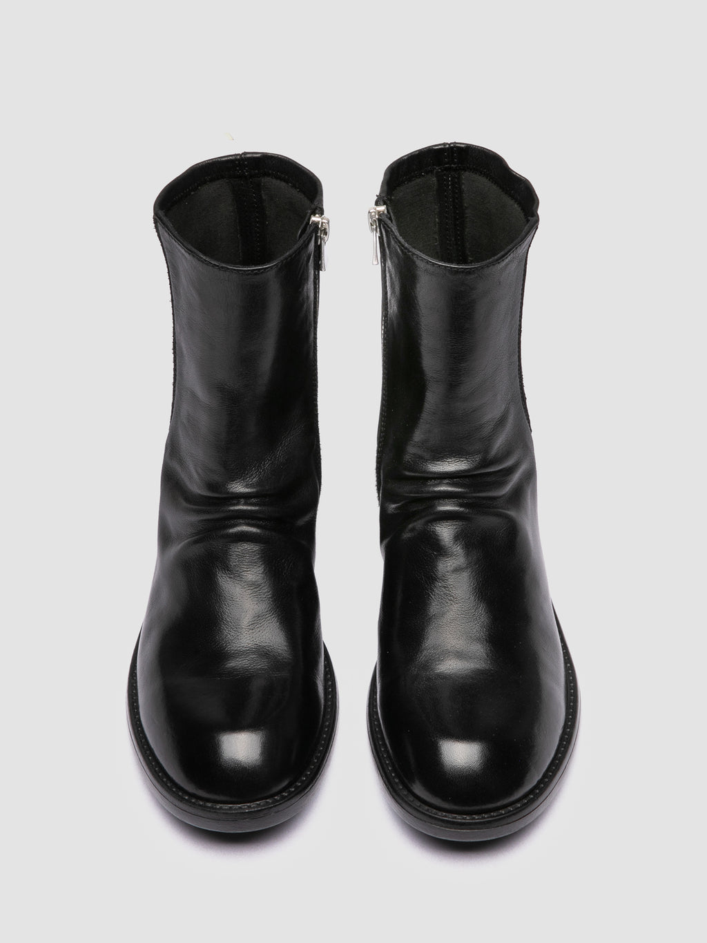 DIARY 115 - Black Stretch Leather Boots - image 2,side view