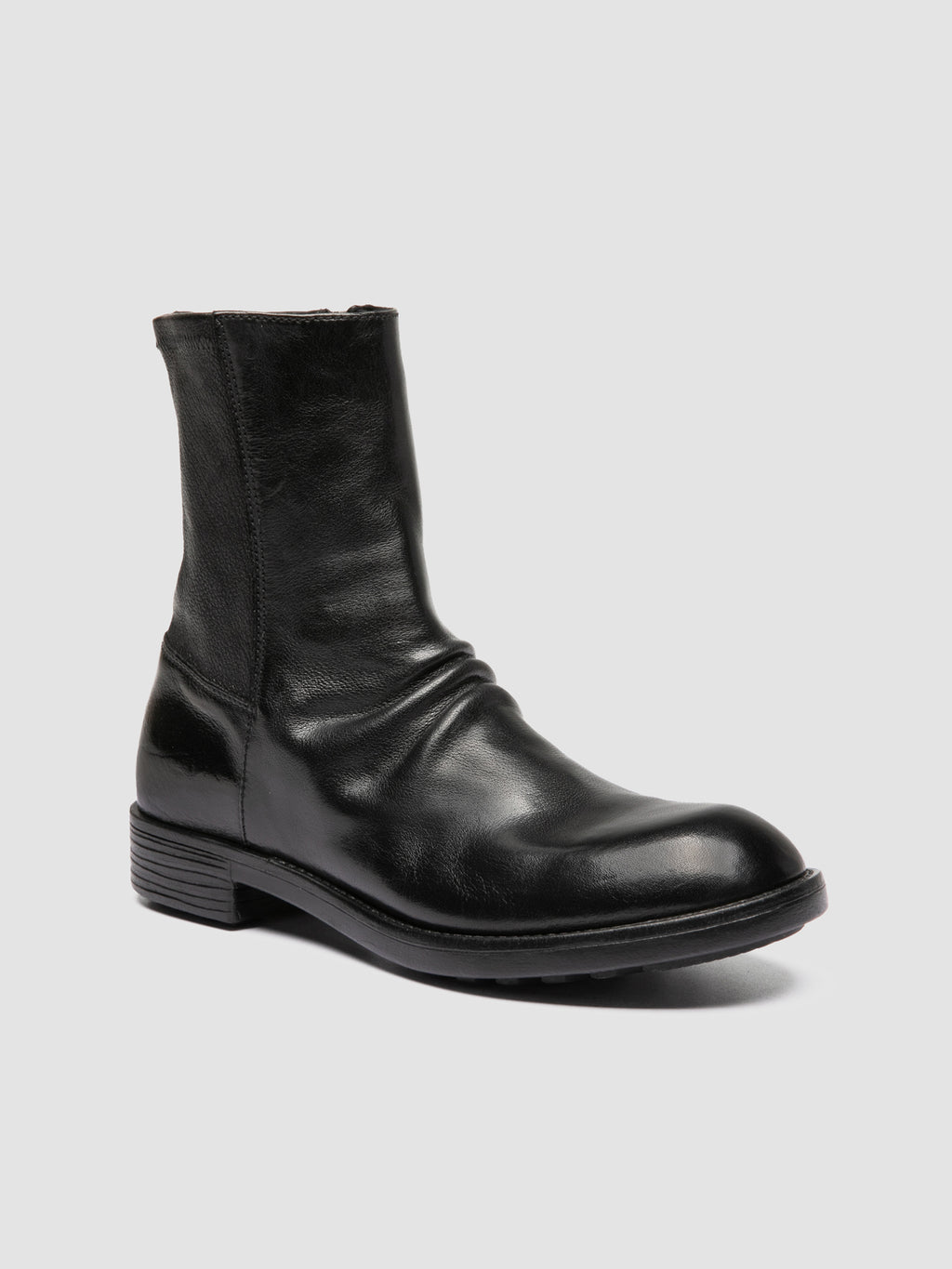 DIARY 115 - Black Stretch Leather Boots - image 3,side view