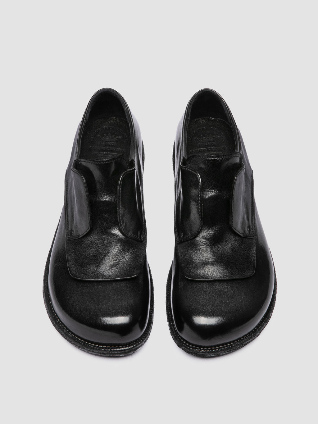 EMERALD DD 001 - Scarpe Derby in Pelle Nera - image 2,side view
