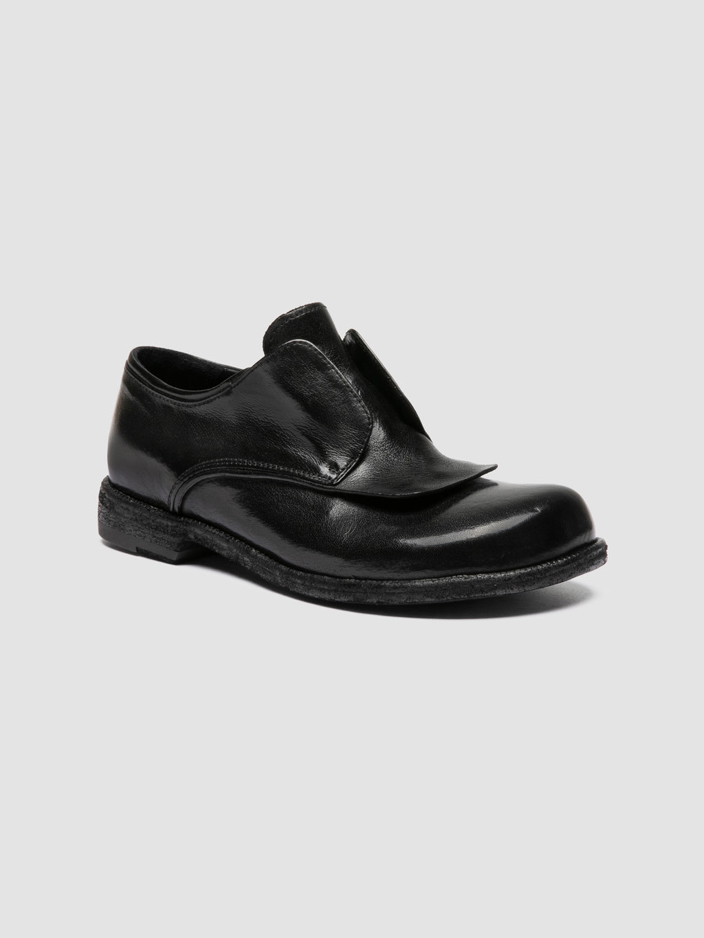 EMERALD DD 001 - Scarpe Derby in Pelle Nera - image 3,side view