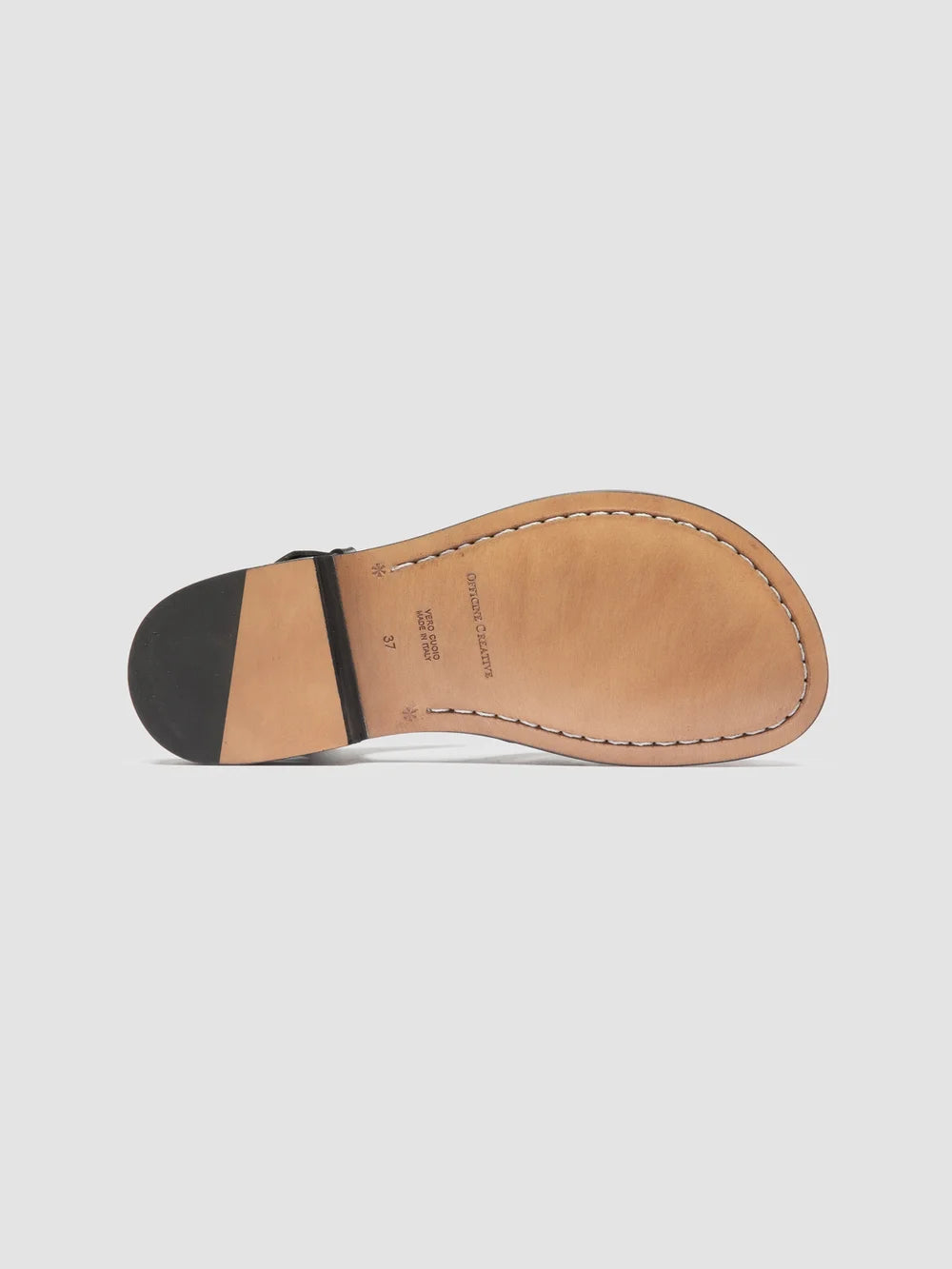 EMERALD 013 - Sandali Fisherman in Pelle Nera - image 5,side view