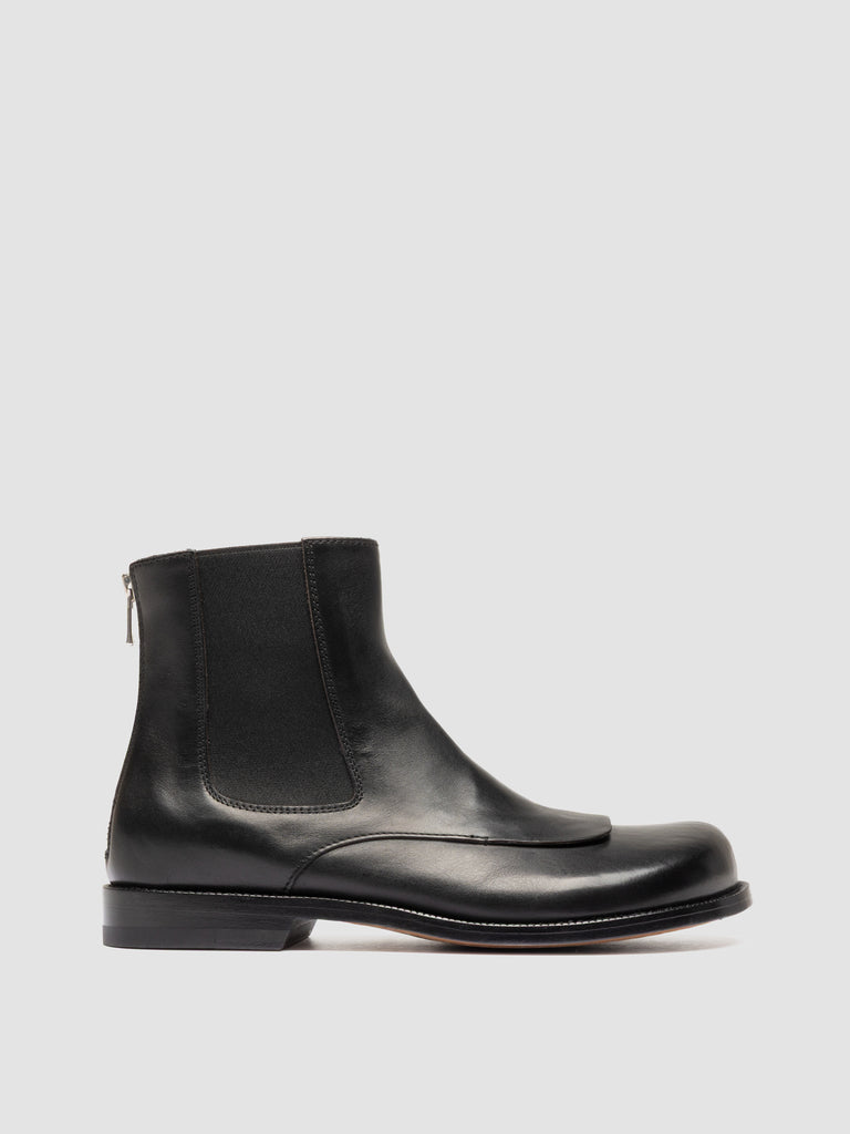 EMERALD 015 - Black Leather Zip Boots
