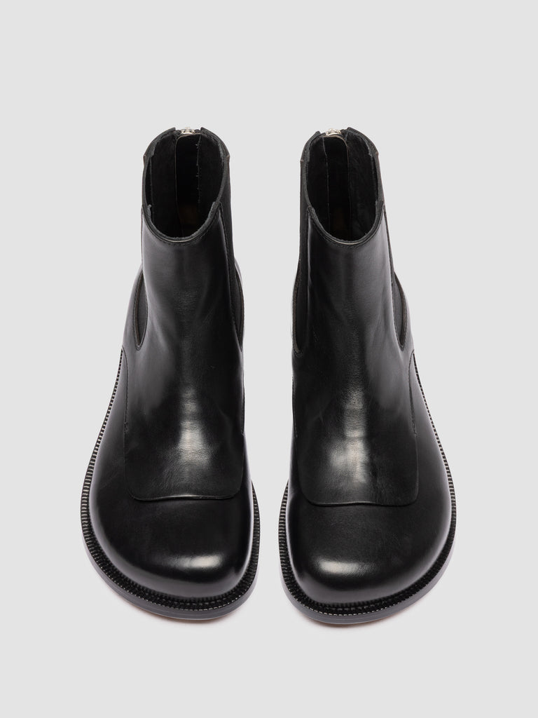EMERALD 015 - Black Leather Zip Boots