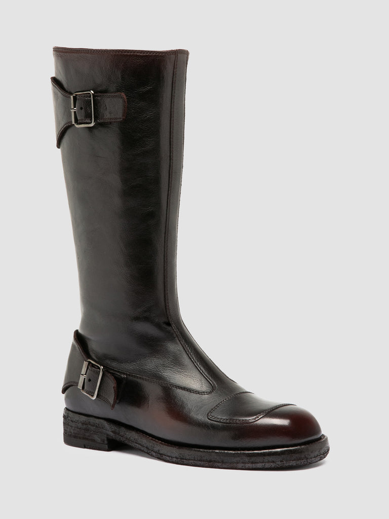 EPHYMERAL 004 - Brown Leather Zipped Boots