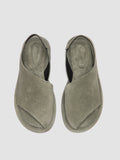 ESTENS 110 - Green Suede Back Strap Sandals - thumb image 2,side view