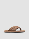 ESTENS 112 - Taupe Suede Thong Sandals - thumb image 1,side view