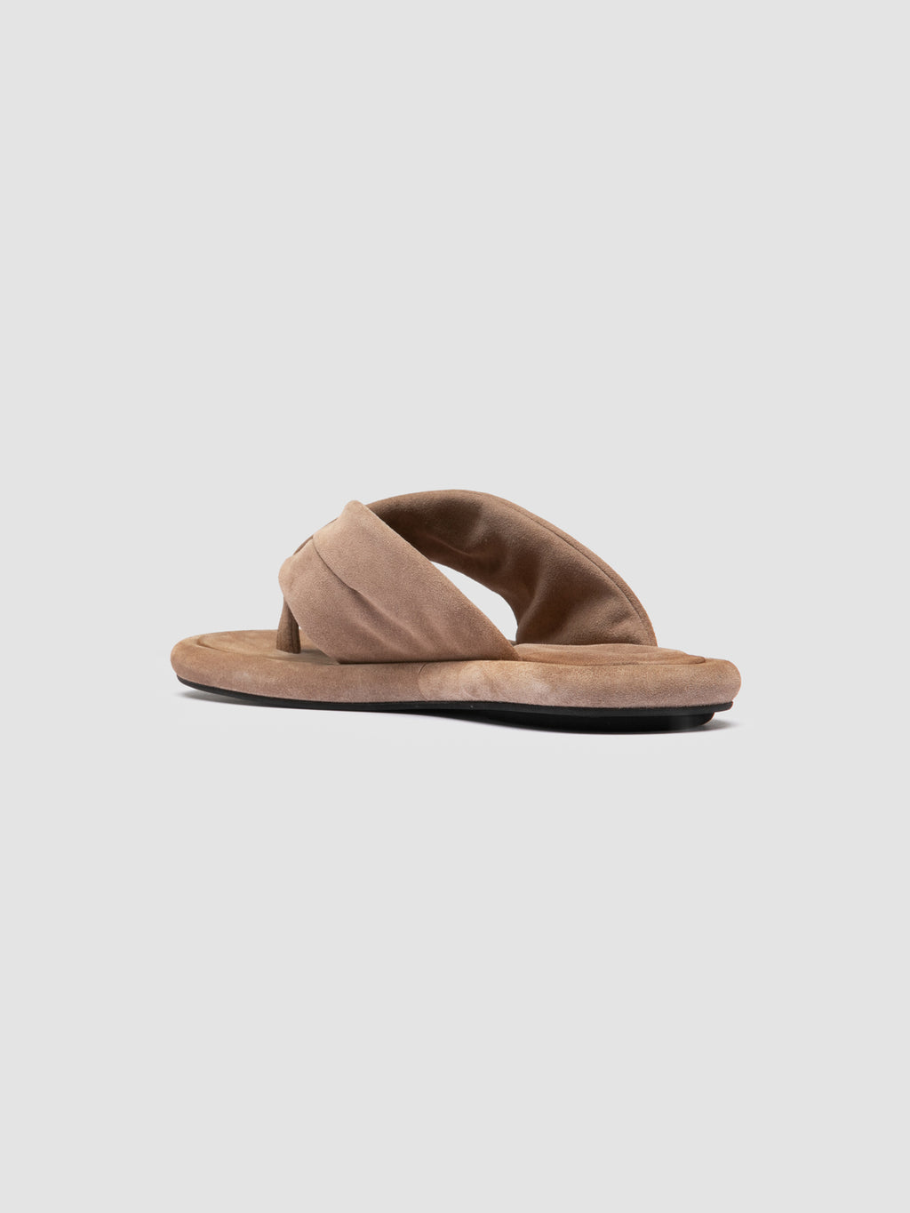 ESTENS 112 - Taupe Suede Thong Sandals - image 4,side view