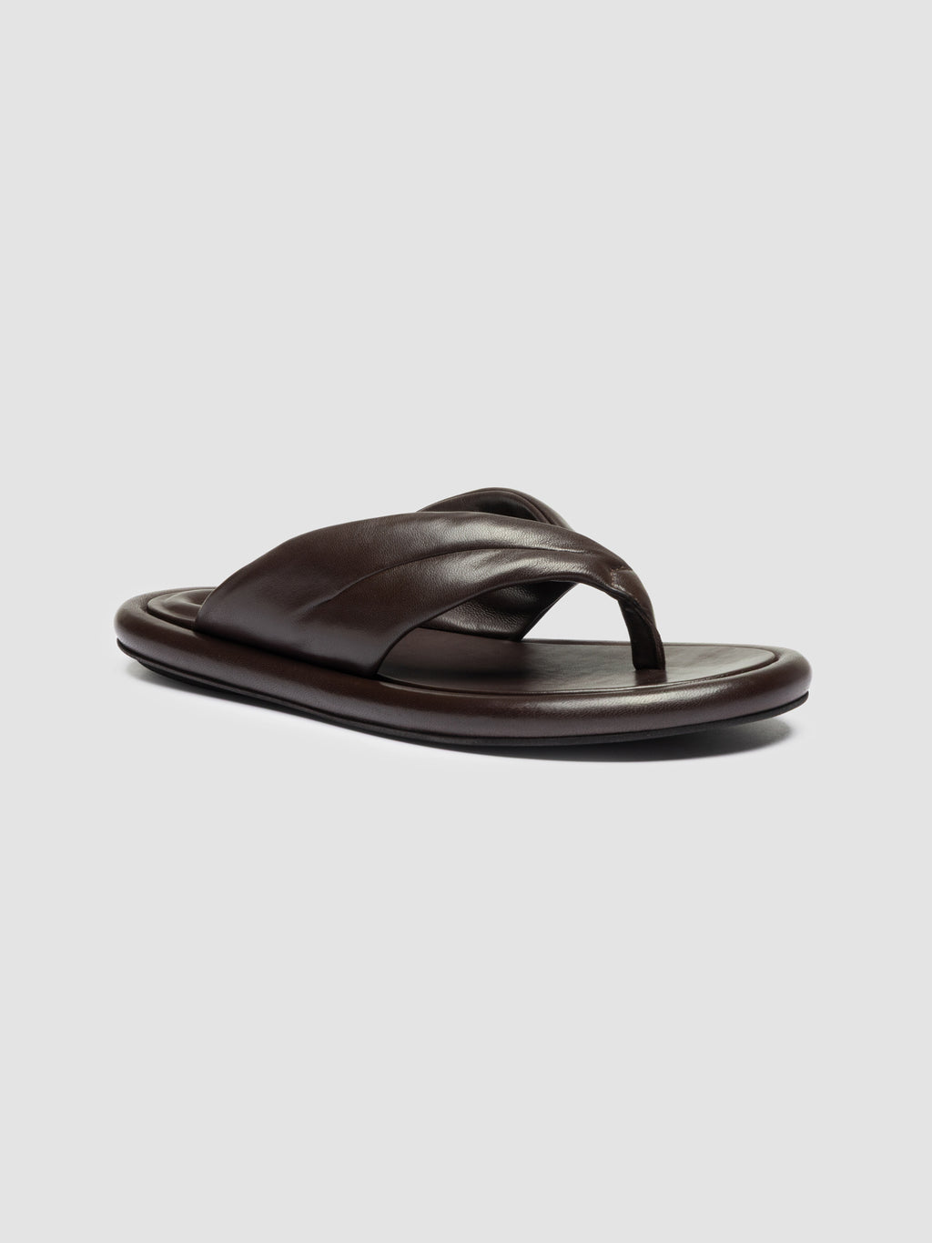ESTENS 112 - Sandali Infradito in Pelle Marrone - image 3,side view