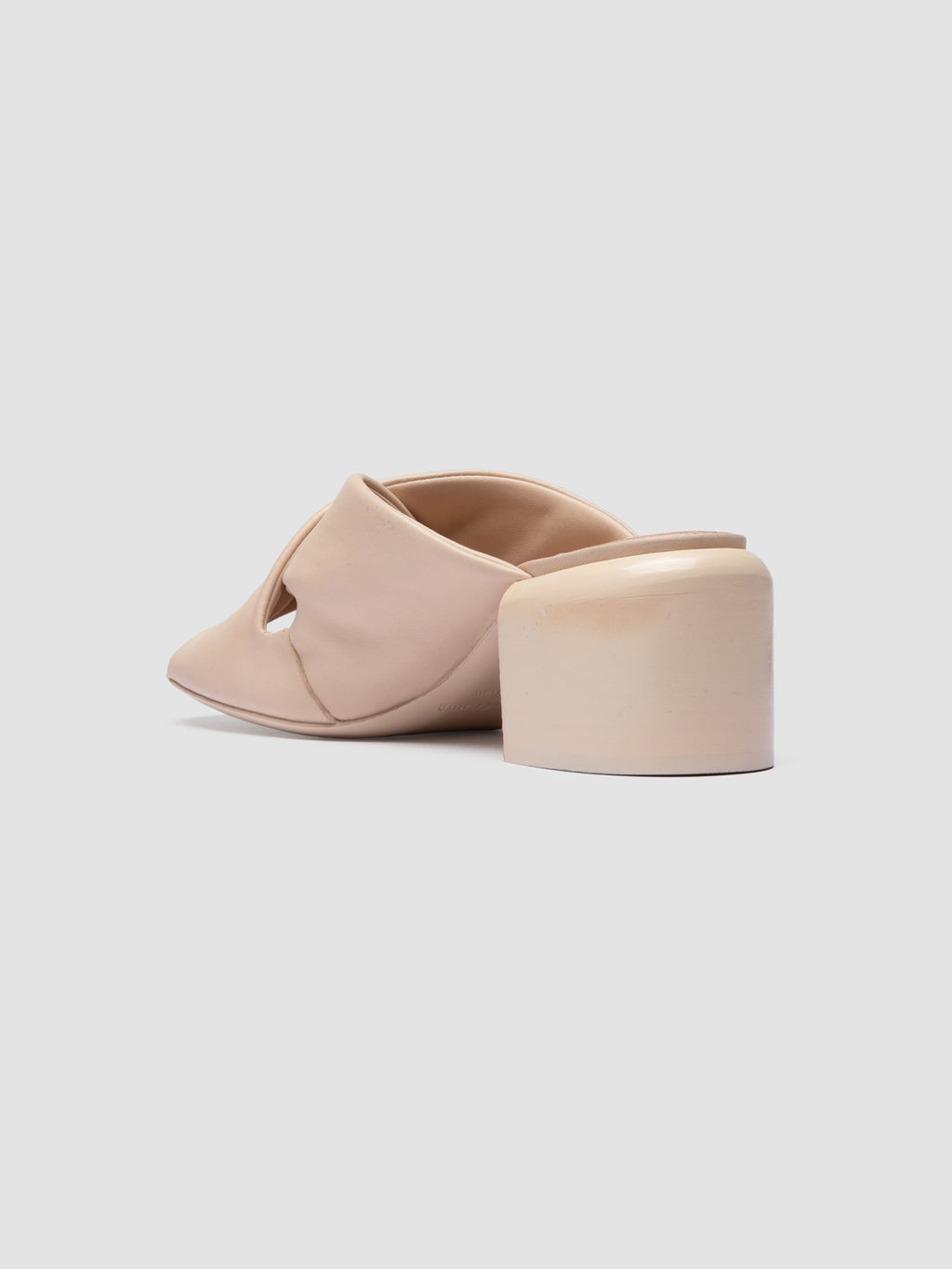 ETHEL 012_S - Beige Leather Slide Sandals - image 4,side view