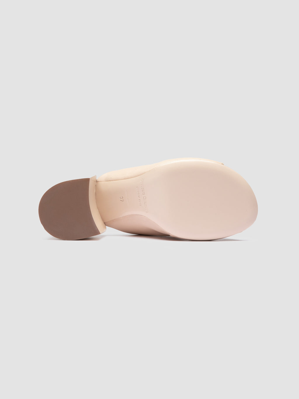 ETHEL 012_S - Beige Leather Slide Sandals - image 5,side view