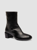 FLORE 012_W - Stivaletti con Zip in Pelle Nera - thumb image 3,side view