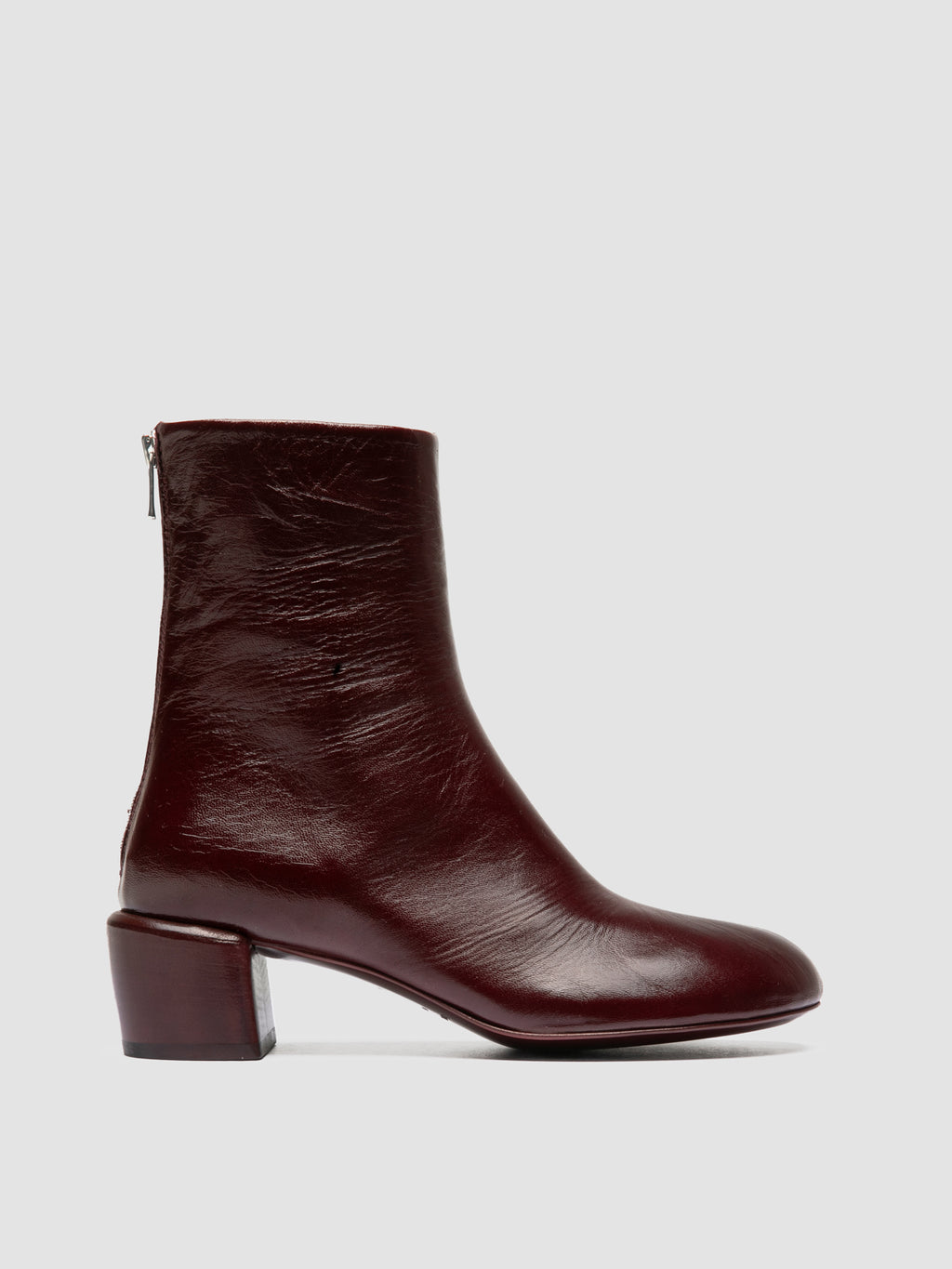 FLORE 012_W - Stivali con Zip in Pelle Bordeaux - image 1,side view