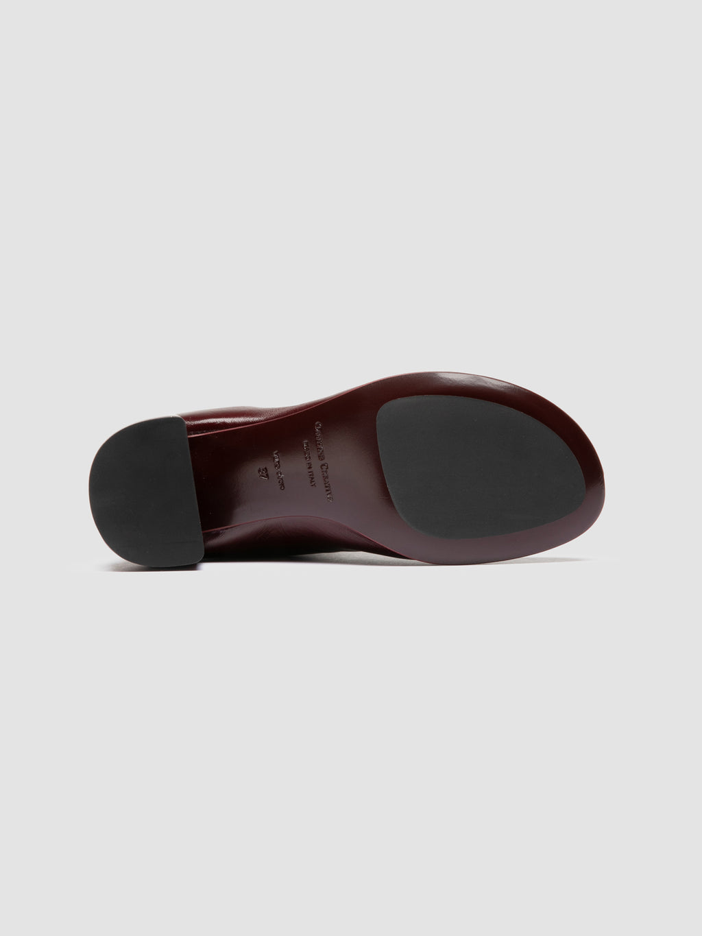 FLORE 012_W - Stivali con Zip in Pelle Bordeaux - image 5,side view