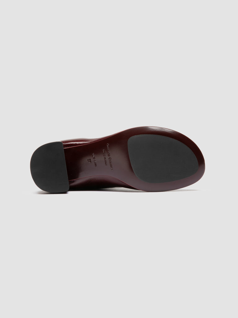 FLORE 012_W - Stivali con Zip in Pelle Bordeaux