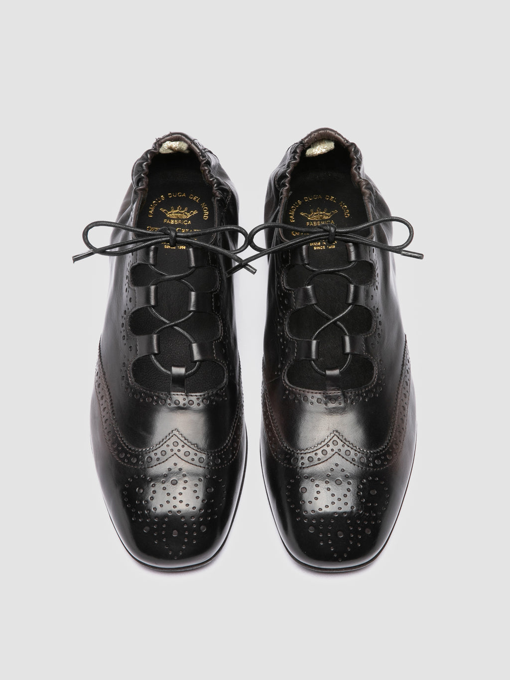 FONTRIERS 104 - Scarpe Derby in Pelle Nera - image 2,side view