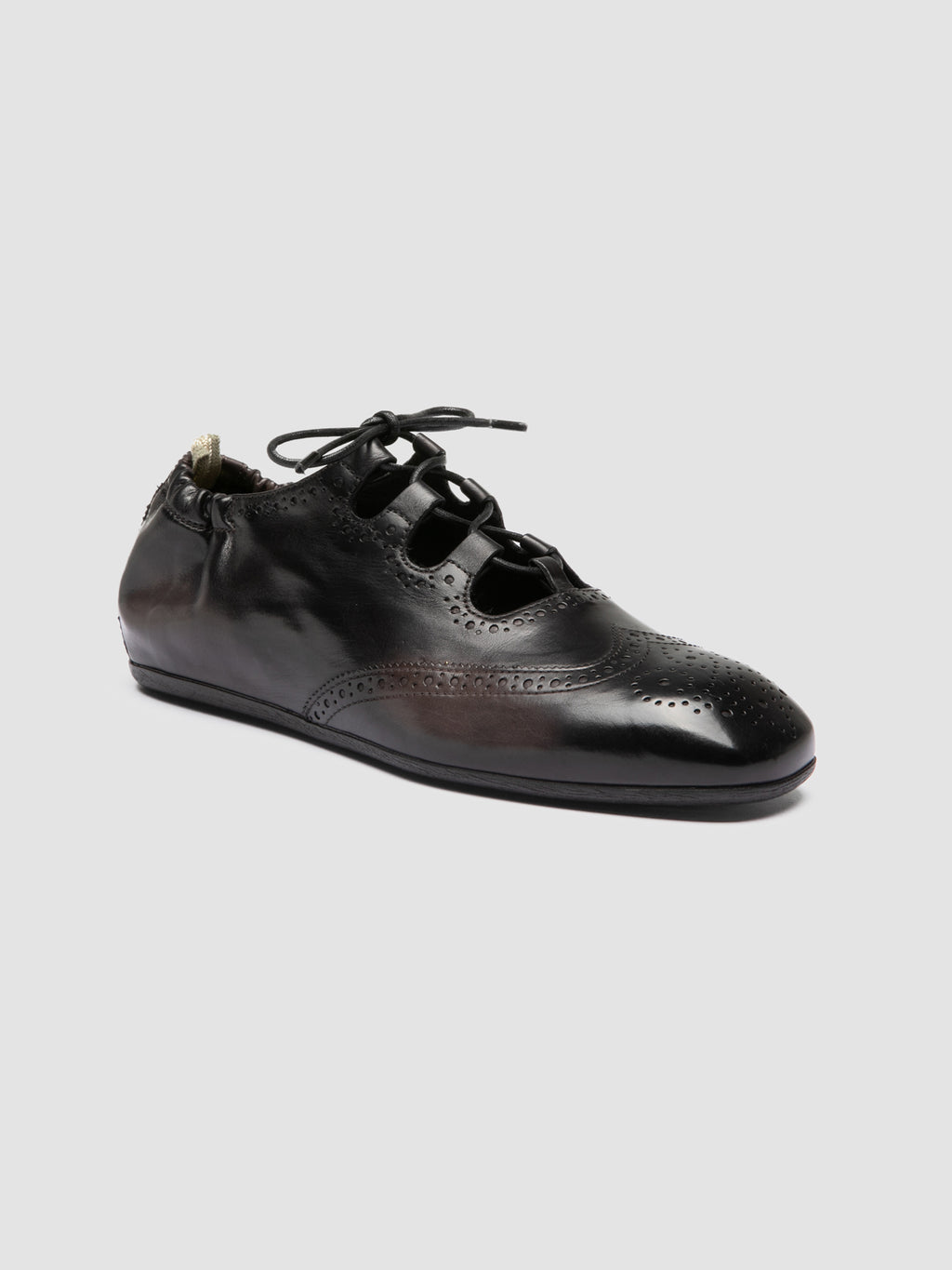 FONTRIERS 104 - Scarpe Derby in Pelle Nera - image 3,side view