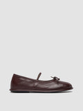 FONTAYNE 001 - Burgundy Leather Ballerina Shoes - thumb image 1,side view