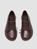 FONTAYNE 001 - Burgundy Leather Ballerina Shoes - thumb image 2,side view