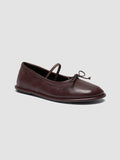 FONTAYNE 001 - Burgundy Leather Ballerina Shoes - thumb image 3,side view