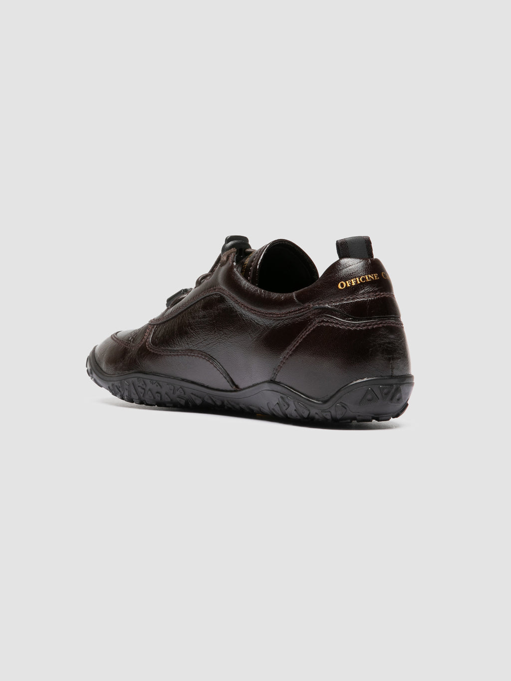 GHILLIE 101 - Brown Leather Low Top Sneakers - image 4,side view