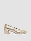 HADRY 010 - Gold Leather Ballerina Shoes - thumb image 1,side view